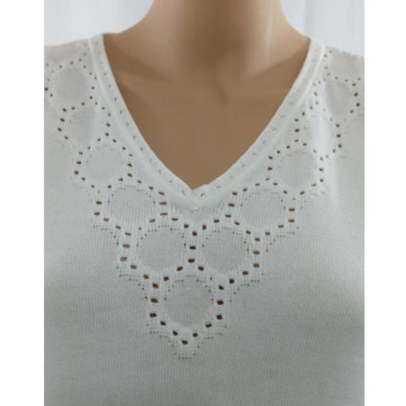 St. John Sport Small White V Neck Tank Top - Picture 2 of 6